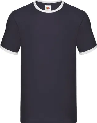 Immagine prodotto di Fruit of the Loom - Maglietta "Ringer" da uomo RW9299 (S) (Navy/Bianco)