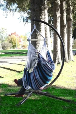 Immagine prodotto di Amaca Vivere amaca sedia sospesa in cotone stile brasiliano colore: denim
