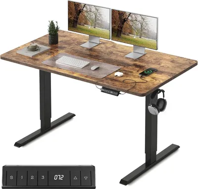 Produktbild von FEZIBO Elektrisch Höhenverstellbarer Schreibtisch 120 x 60 cm Braun