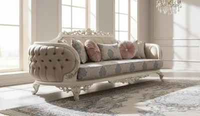 Zdjęcie produktu dla Wygodna trójosobowa sofa o stylowym wyglądzie i wysokiej jakości tapicerce.
