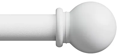 Productafbeelding van Gordijnroede - 16 mm diameter - Wandmontage - Mat wit - 71-124 cm