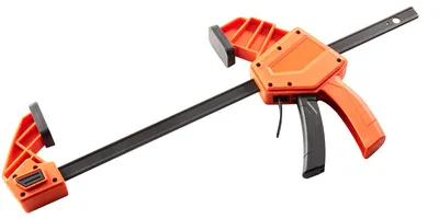 Zdjęcie produktu dla Zaciski do drewna firmy SucceBuy, 2 sztuki, zakres zacisku 30,48 cm, zacisk szybkosprężynowy typu F z udźwigiem 154 kg, głębokość ramienia zaciskowego 84,6 mm, wykonane z tworzywa sztucznego i stali węglowej, przeznaczone do prac metalowych i stolarskich, kolor: pomarańczowy i czarny