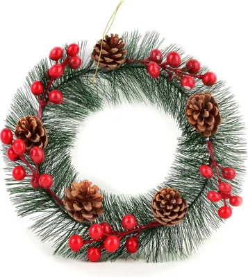 Zdjęcie produktu dla Girlanda świąteczna Santa fioletowa 25 cm - świąteczna dekoracja do domu
