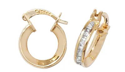 Produktbild von 9 Karat (375) Gold Damen - Paar Creolen mit Zirkonia - 14mm*12mm; TRS37139KY
