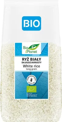 RYŻ BIAŁY DŁUGOZIARNISTY BEZGLUTENOWY BIO 500 g - BIO PLANET