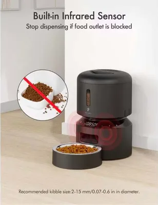 Produktbild von Petlibro Granary Futterautomat für Katzen und Hunde 3L schwarz