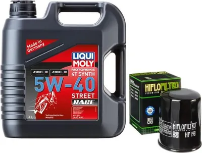 Image de Kit d'entretien pour Honda CBR 1000 RR Fireblade SC57A 2006, LIQUI 10W-40 Race 4L