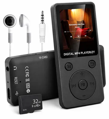 Immagine prodotto di Lettore MP3 Bluetooth 5.3 con 32 GB di memoria integrata e altoparlante incorporato