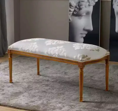 Produktbild von Grau Sitzbank Designer Sitzmöbel Luxus Bank Klassische Möbel Sitzbänke