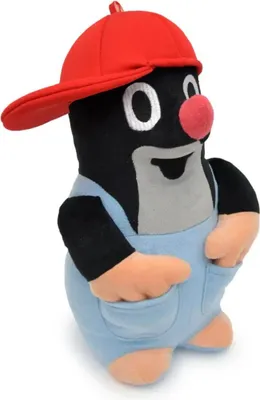 Immagine prodotto di Figura in peluche della piccola talpa, con pantaloni e berretto rossi, 26 cm