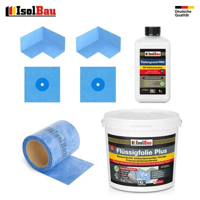 Duschelement Dichtset Dichtband Duschabdichtung Badabdichtung Flüssigfolie 7 kg