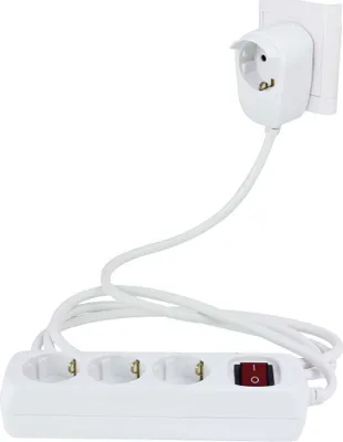 Zdjęcie produktu dla REV 0012395114, 5 m, Wewnętrzna, Typu F, Type F (CEE 7/4), Biały, 4 x gniazdo sieciowe