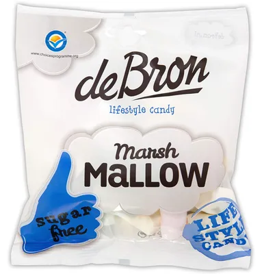 Produktbild von de Bron Marshmallow sugarfree 75g