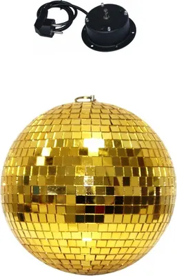 Produktbild von Spiegelkugel 20cm GOLD mit Motor