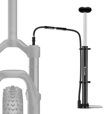 Imagen del producto de Mini bomba de aire de aluminio, 140 psi, con manómetro, para bicicletas de montaña y de carretera