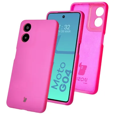Produktbild von Bizon Soft Case für Motorola Moto G04, Neonpink