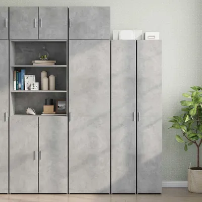 Produktbild von vidaXL Hochschrank Schmal Betongrau 50x42,5x225 cm Holzwerkstoff