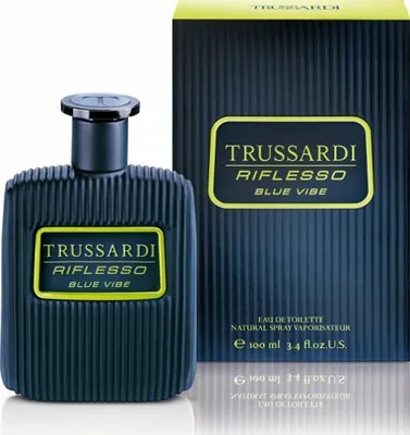 Obrázek produktu pro Trussardi Riflesso Blue Vibe, Pánské, 30 ml, Nedoplnitelná lahvička, Rumunský, Yuzu, Pelyněk, Pelargónie, Rumunský, Jantar, Kůže, Tabákový