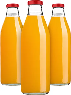 Produktbild von KADAX Saftflasche 1 l + Deckel fi43 rot 3