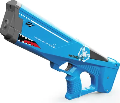 Produktbild von Elektrische Wasserpistole für Kinder und Erwachsene, Wasserspritzpistole mit eingebautem 550 ml Wassertank; Reichweite 40 ft, automatische Saugpistole Outdoor-Wasserspielzeug (blau).