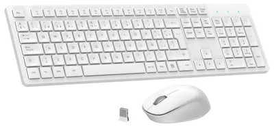 Produktbild von LeadsaiL Kabellose Tastatur und Maus, ergonomische kabellose Tastatur und Maus,