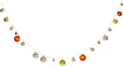 Produktbild von Lichterkette MagicHome Vianoce Ball, 20x LED warmweiß, mit Kugeln, 2xAA, einfaches Leuchten, Beleuchtung, L-1,9 m