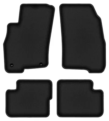 Obrázok produktu pre Velúrové autokoberce pre: Fiat Grande Punto 2005-2009 (hatchback) – sada 4 ks, čierne, na mieru – Wielganizator DURBAN