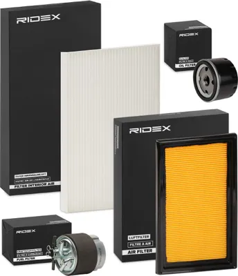 Produktbild von RIDEX Filterset Inspektionspaket Filtersatz für NISSAN Qashqai / Qashqai +2 I (J10, NJ10)