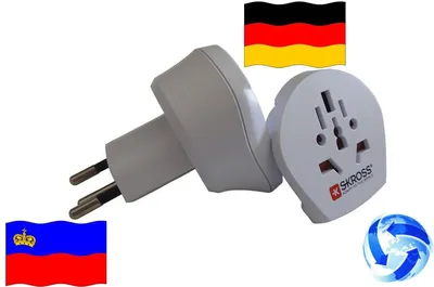 Produktbild von Reiseadapter Urlaub Reise Stecker Welt auf Liechtenstein+Deutschland-Kombi Ad...