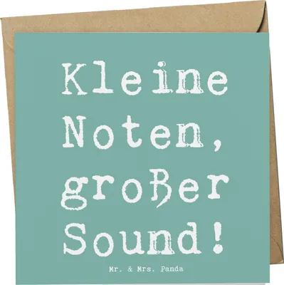 Produktbild von Mr. & Mrs. Panda doppelkarte Spruch Bassklarinette Sound - Meeresbrise - Geschenk, anlasskarte, Instrument, Musik, Musiker, Lernen, Musizieren, Orchestermusik, Klappkarte