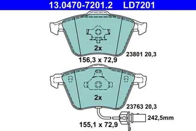 Zdjęcie produktu dla Klocki Hamulcowe Audi Przód A4/A6/A8 00-11 Ceramic