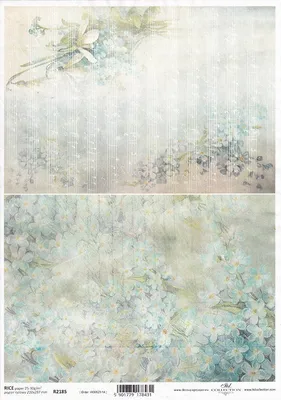 Produktbild von ITD Reispapier Decoupage Bastelpapier Softpapier Serviettentechnik Blumen, Vergissmeinnicht R2185