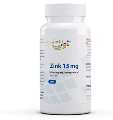 Produktbild von Vitaworld Zink 15 mg Kapseln, 100 St. Kapseln