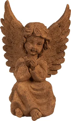 Produktbild von Clayre & Eef Dekorationsfigur Engel 15 cm Braun Polyresin
