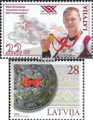 Produktbild von Briefmarken Lettland 2008 Mi 745,746 (kompl.Ausg.) postfrisch Olympia