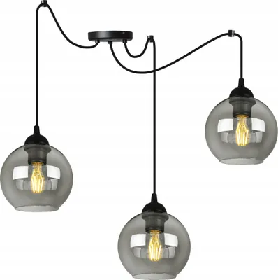 Produktbild von Elegante Spinnen-Hängelampe Mit Glasschirm