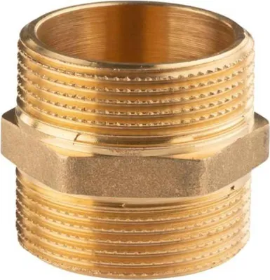 Produktbild von Messing Gewinde-Fitting Doppelnippel 1 1/2''AG - 1 1/2''AG (DN 40) - schwere Ausführung