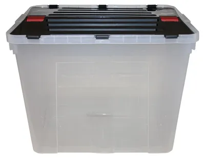 Produktbild von Ordnungsbox 30,0 l transparent, schwarz 36,0 x 49,0 x 34,0 cm