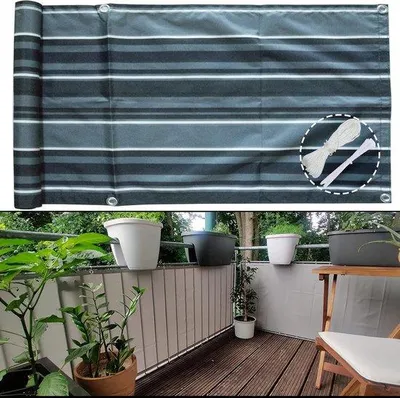 Productafbeelding van Privacy Balkonscherm 90x1000 cm - Ondoorzichtig, Waterdicht & UV-bestendig - Balkonafdekking voor Tuin en Terras