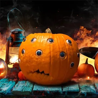 Zdjęcie produktu dla Przerażająca dynia na Halloween, dekoracje z dyni, dekoracje z dyni na Halloween, b