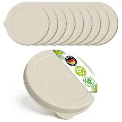 Image de Lot de 10 couvercles biodégradables pour boîtes de 800 g
