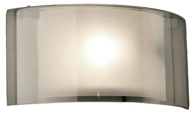 Zdjęcie produktu dla Kinkiet Alide 34 cm z metalową ramą i przydymionym szkłem, oprawka E27 40 W IP20 - elegancki i nowoczesny design do wnętrz
