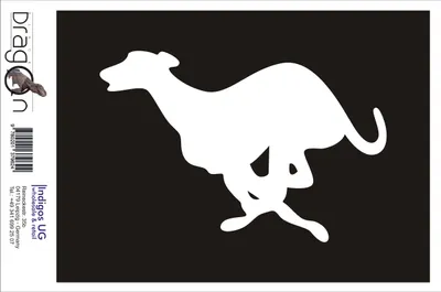 Produktbild von Aufkleber / Autoaufkleber - JDM / Die cut / Auto / OEM - Windhund - 180x120 mm schwarz - Heckscheibe / Heckscheibenaufkleber
