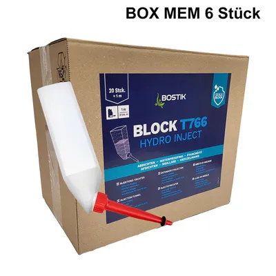 Produktbild von BOX BOSTIK BLOCK T766 HYDRO INJECT (MEM) Injektionstrichter 6 Stück
