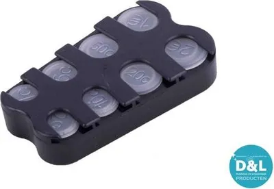 Image de Porte-monnaie Eurobox noir - Compact et facile à glisser dans la poche pour les pièces en euros