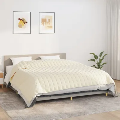 Obrázek produktu pro The Living Store zátěžová deka light cream 235x290 cm 15 kg látka