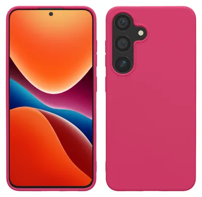 Produktbild von kwmobile Handyhülle für Samsung Galaxy S24 Hülle - TPU Case - Kabelloses Laden - Schutzhülle Cover in Neon Pink