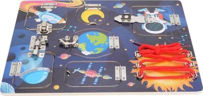 Immagine prodotto di Forma di serratura e barra di sicurezza, colori coordinati, tema dello spazio, attività educativa, sensoriale