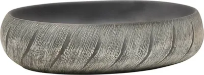Produktbild von vidaXL Aufsatzwaschbecken Schwarz und Grau Oval 59x40x15 cm Keramik