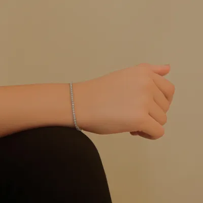 Produktbild von 0,65 Carat Diamant Tennis Armband 14 Karat Weißgold